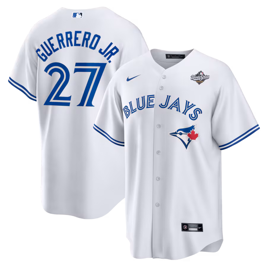 Men's Toronto Blue Jays Vladimir Guerrero Jr. Nike White 2025 World Series Replica Jersey
