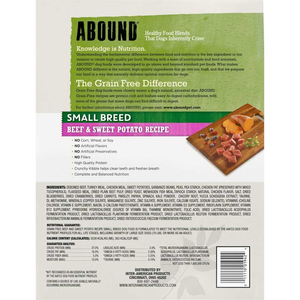 Abound Small Breed Beef & Sweet Potato Recipe Dry Dog Food