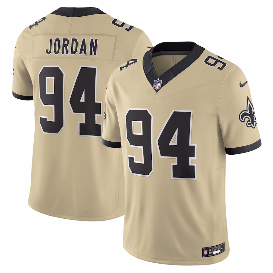 Men's New Orleans Saints Cameron Jordan Nike Gold Alternate Gameday Golds Alternate Vapor F.U.S.E. Limited Jersey