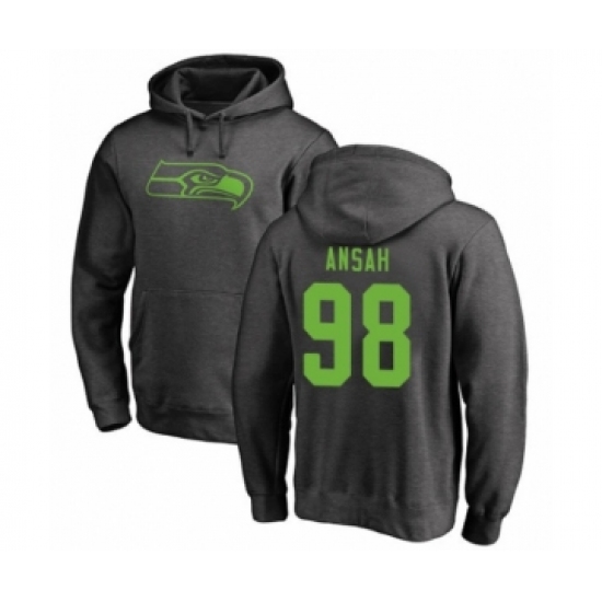 Football Seattle Seahawks #98 Ezekiel Ansah Ash One Color Pullover Hoodie