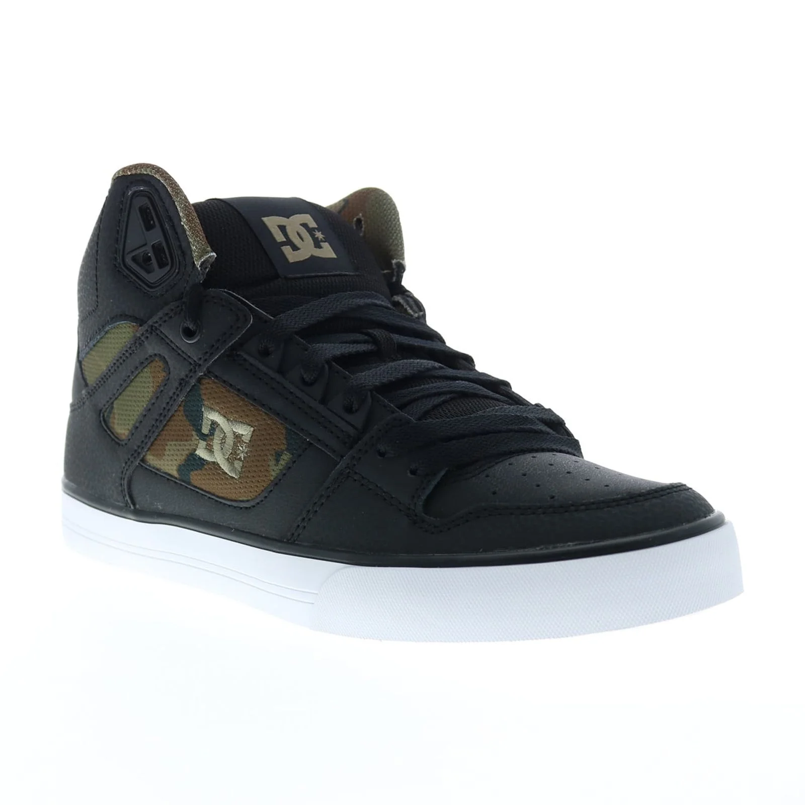 DC Men's Pure High-Top Shoes - Black/Black/Green - 10.5 - Curated Treasures Market