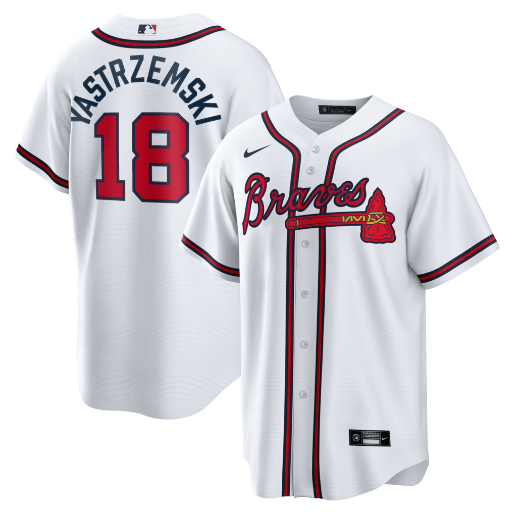 Men's Atlanta Braves Mike Yastrzemski Nike White Replica Jersey