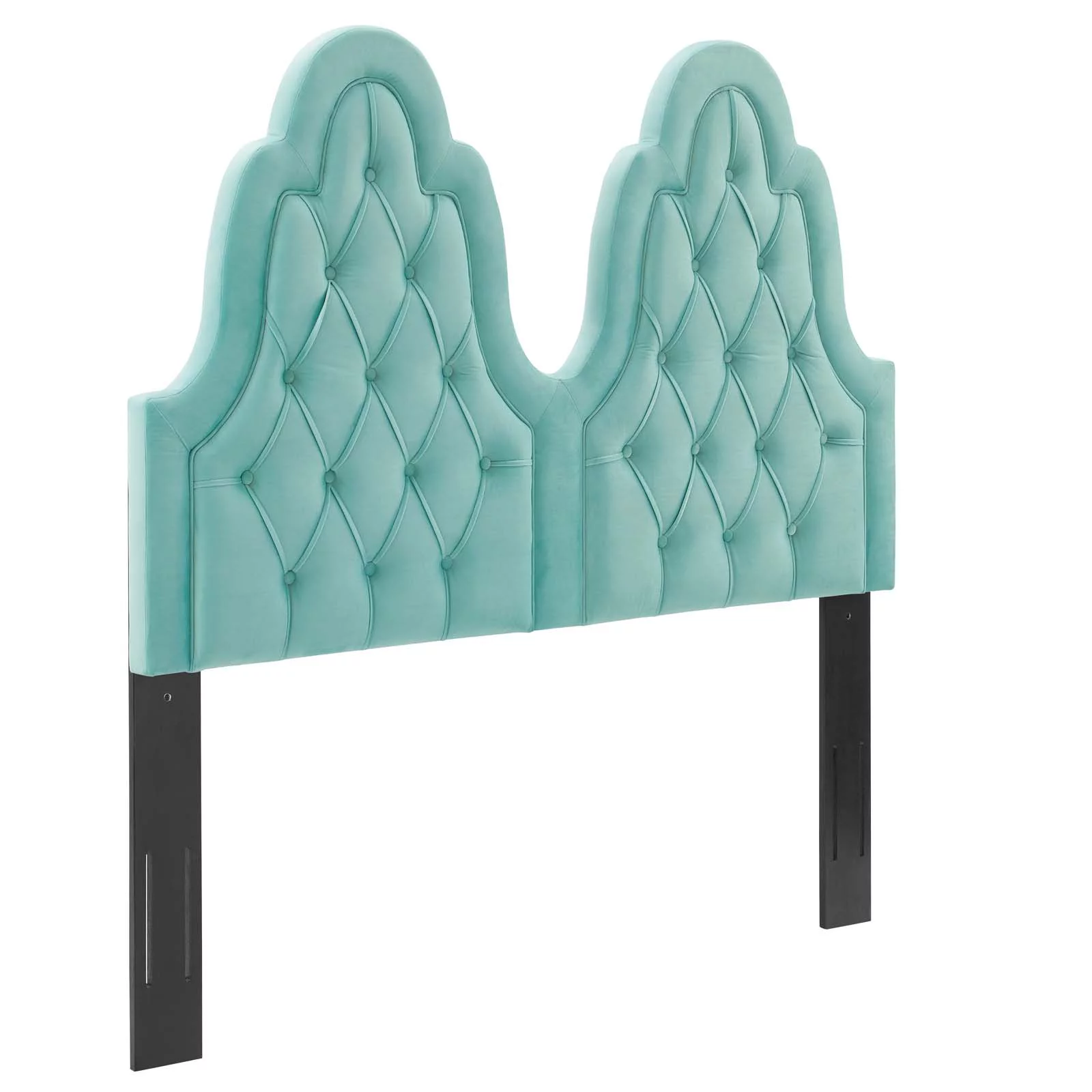 Modway Augustine Tufted Performance Velvet Full/Queen Headboard in Mint - Curated Treasures Market