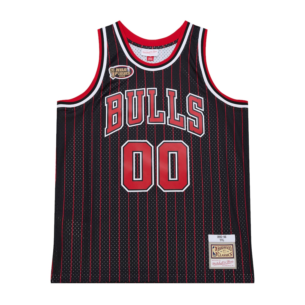 Men's Chicago Bulls Mitchell & Ness x Playboi Carti Black 1995-96 Swingman Jersey