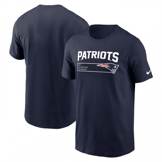 Men's New England Patriots Navy Division Essential T Shirt