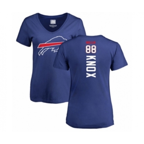 Football Women's Buffalo Bills #88 Dawson Knox Royal Blue Backer T-Shirt