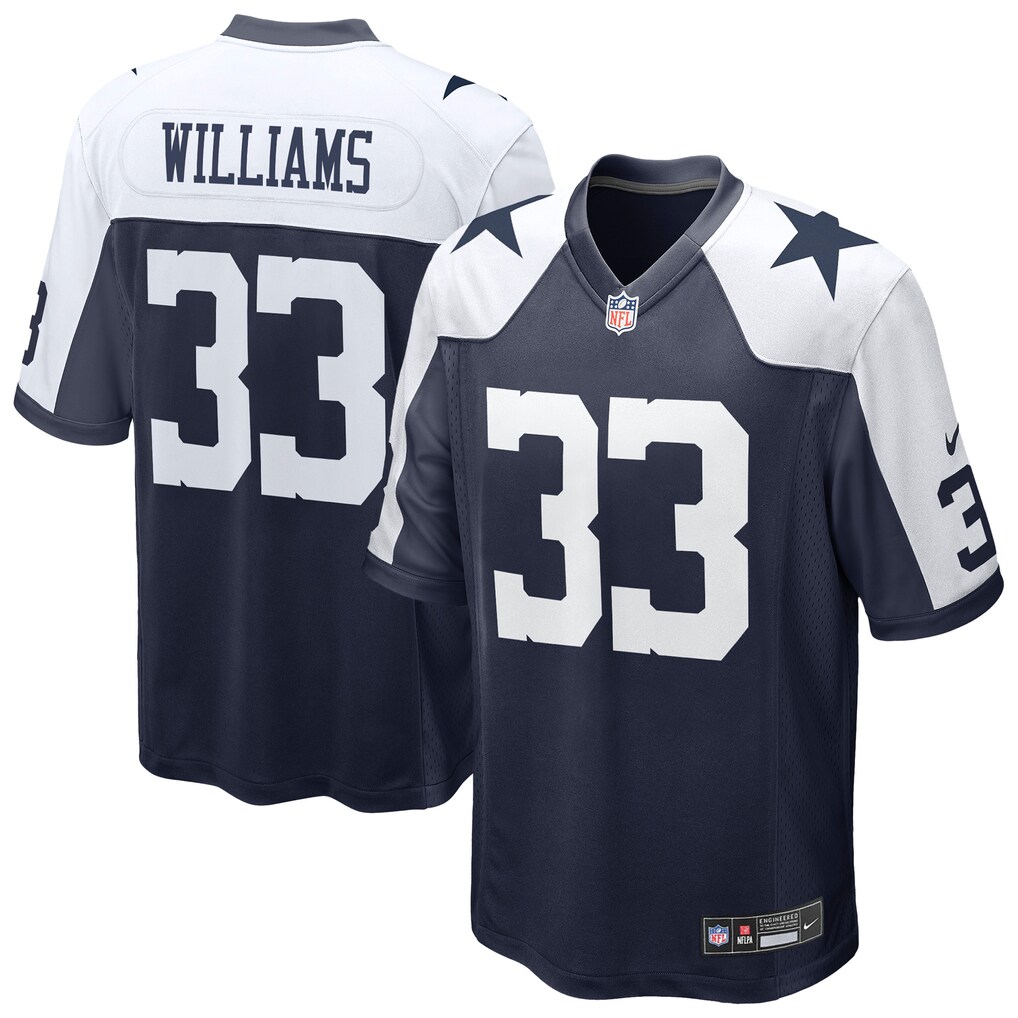 Men's Dallas Cowboys Javonte Williams Nike Navy Alternate Game Jersey
