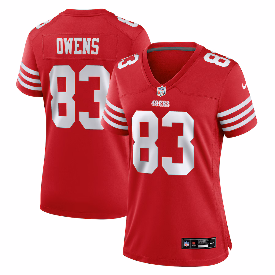 Women's San Francisco 49ers Terique Owens Nike Scarlet Team Game Jersey