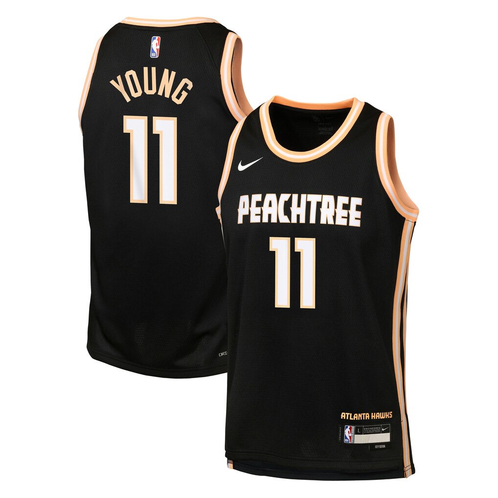Youth Atlanta Hawks Trae Young Nike Black 2025/26 City Edition Swingman Jersey