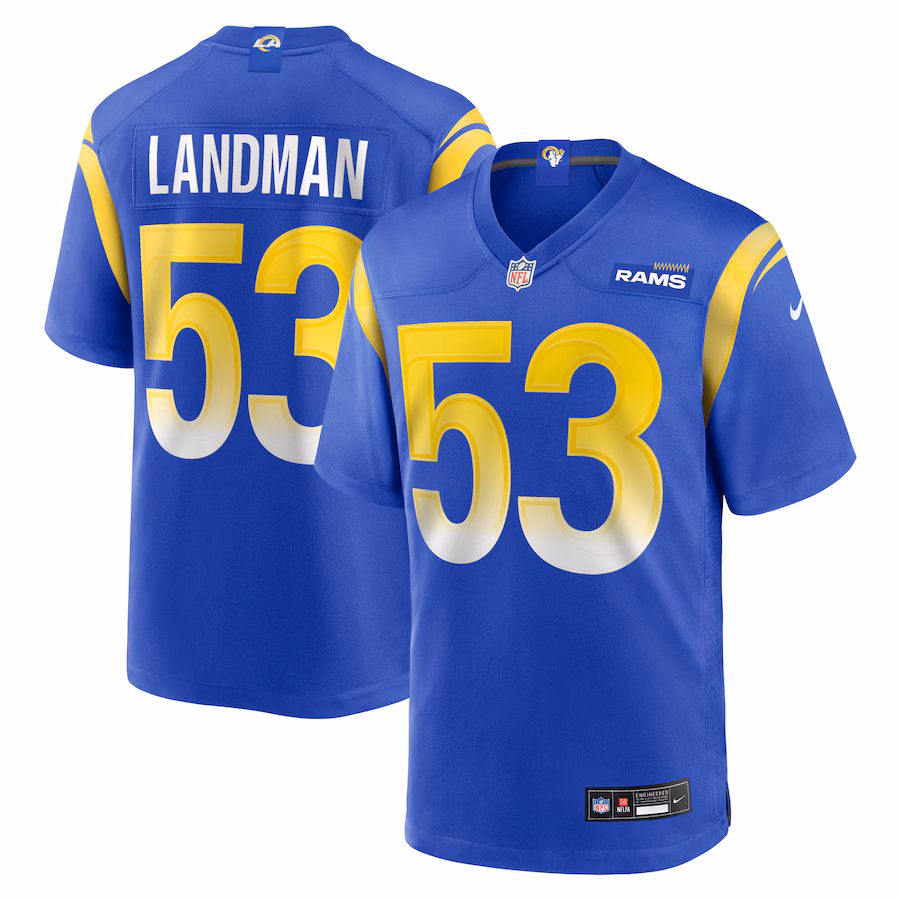 Men's Los Angeles Rams Nate Landman Nike Royal Team Game Jersey