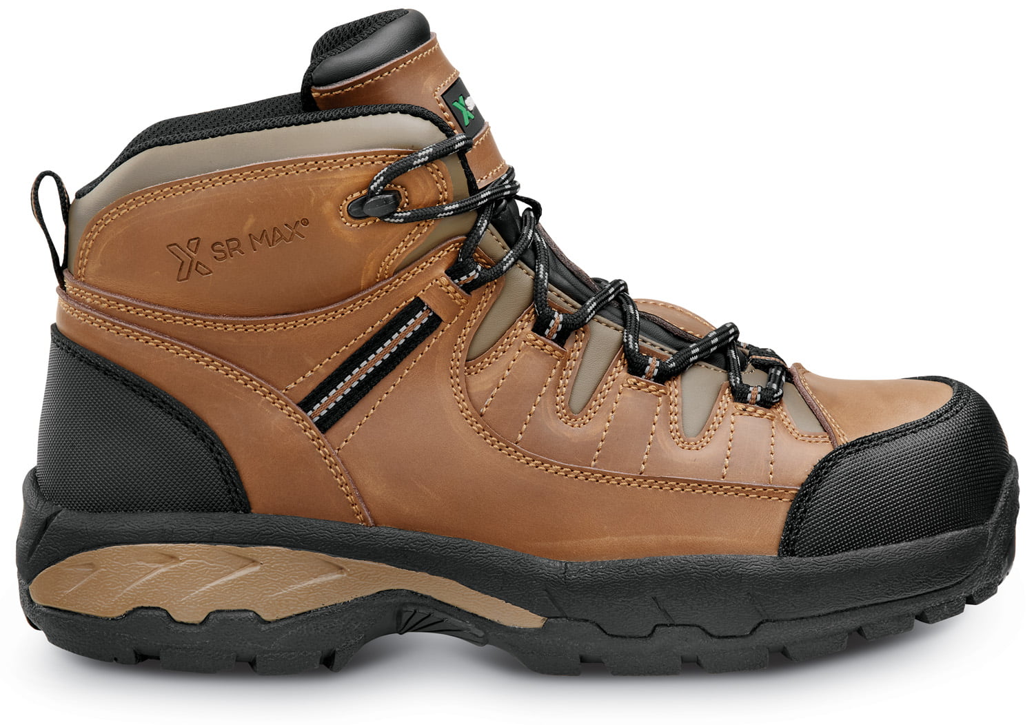 SR Max Winston, Men's, Brown, Hiker Style Comp Toe EH, Slip Resistant Work Shoe. (10.5 EW) - Curated Treasures Market