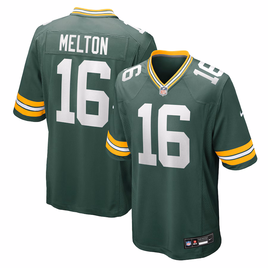 Men's Green Bay Packers Bo Melton Nike Green Team Game Jersey