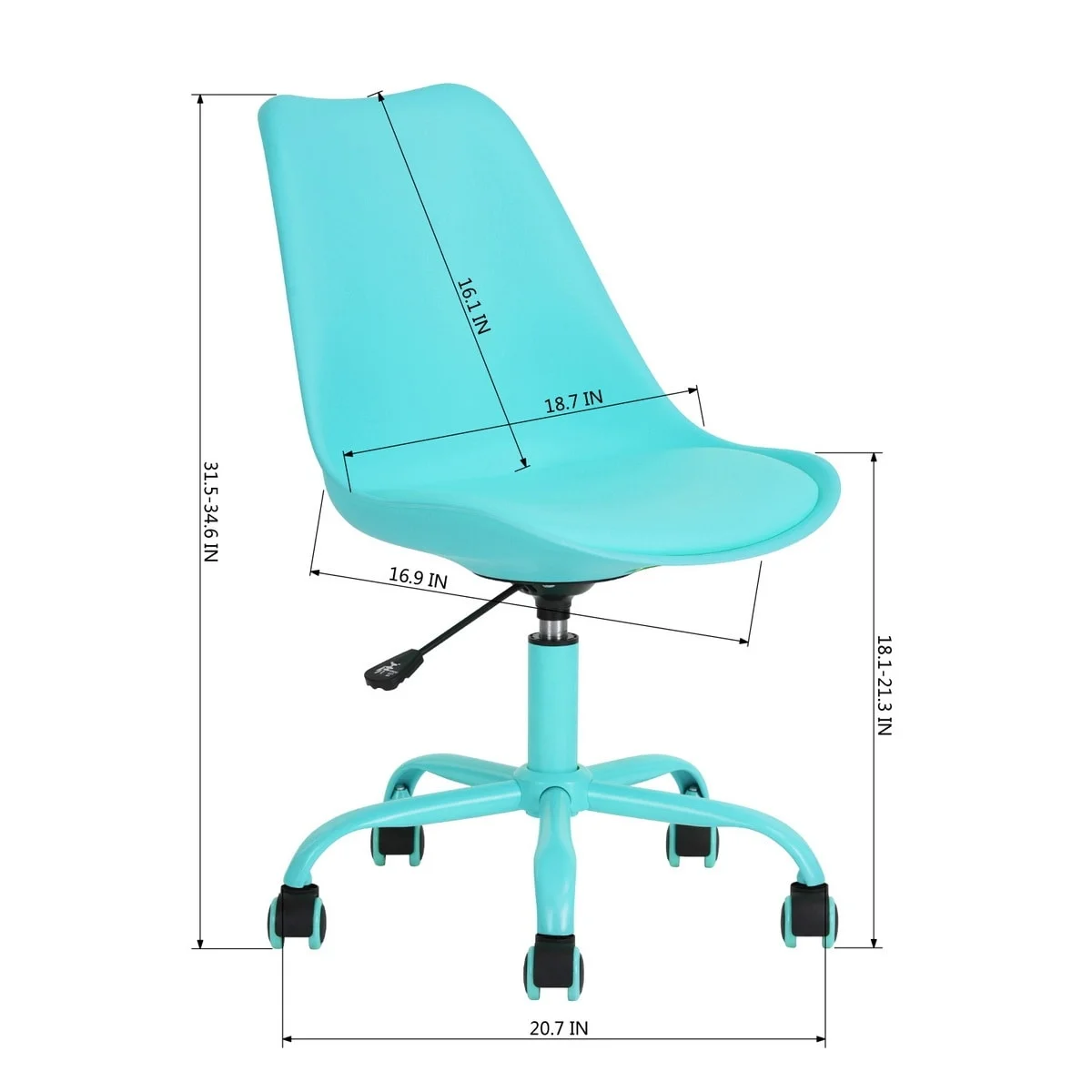 Homylin Modern Mesh Swivel Task Office Chair Blue - Curated Treasures Market