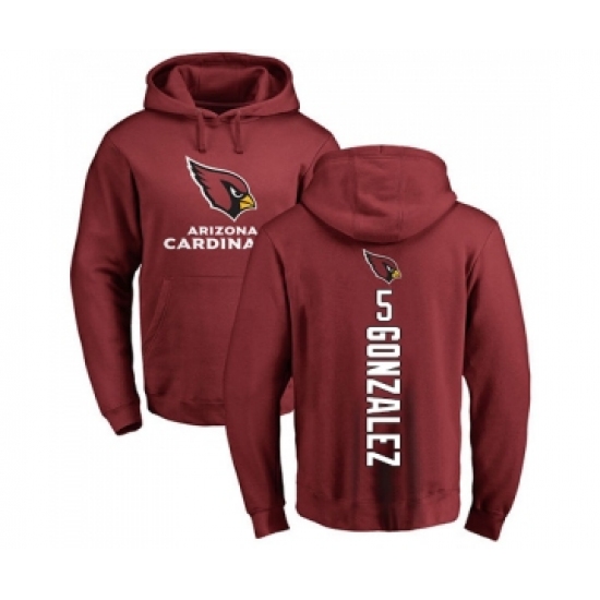 Football Arizona Cardinals #5 Zane Gonzalez Maroon Backer Pullover Hoodie