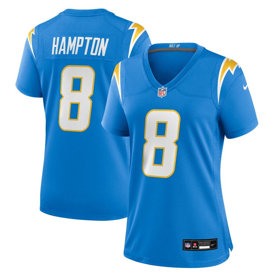 Women's Los Angeles Chargers Omarion Hampton Nike Powder Blue Team Game Jersey
