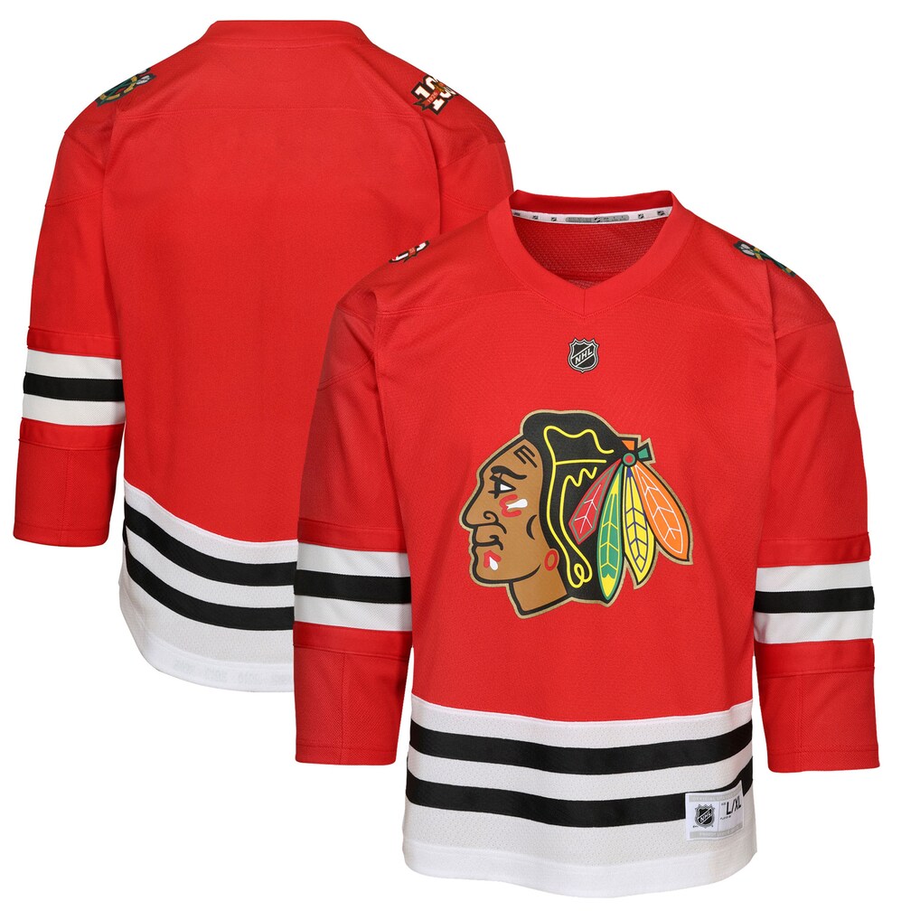 Youth Chicago Blackhawks Red Centennial Replica Jersey