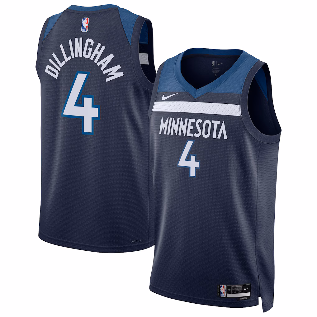 Unisex Minnesota Timberwolves Rob Dillingham Nike Navy Swingman Jersey - Icon Edition