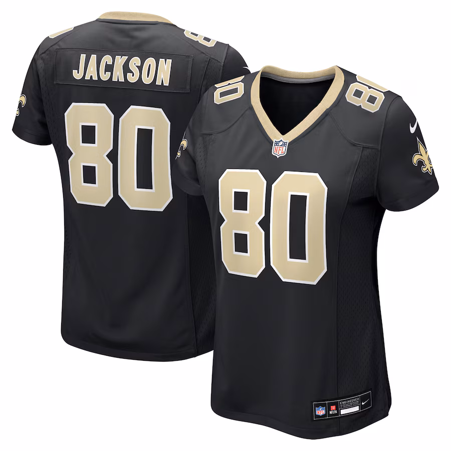 Women's New Orleans Saints Jermaine Jackson Nike Black Team Game Jersey