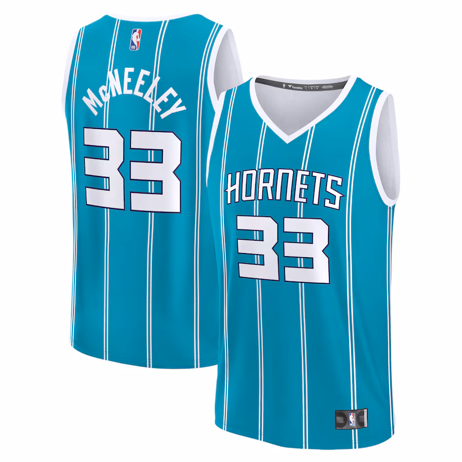 Youth Charlotte Hornets Liam McNeeley Fanatics Teal Fast Break Replica Jersey - Icon Edition