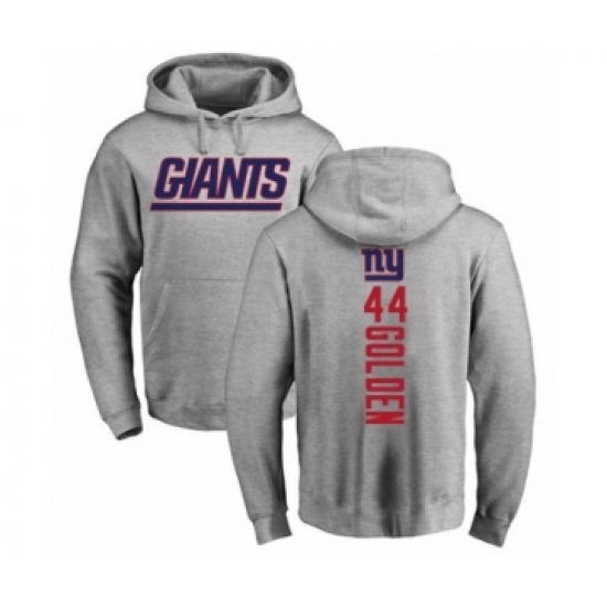 Football New York Giants #44 Markus Golden Ash Backer Pullover Hoodie