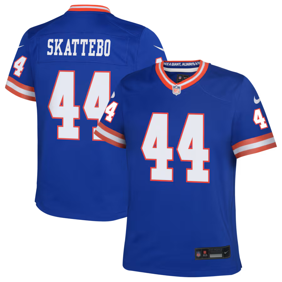 Youth New York Giants Cam Skattebo Nike Royal Alternate 2 Game Jersey