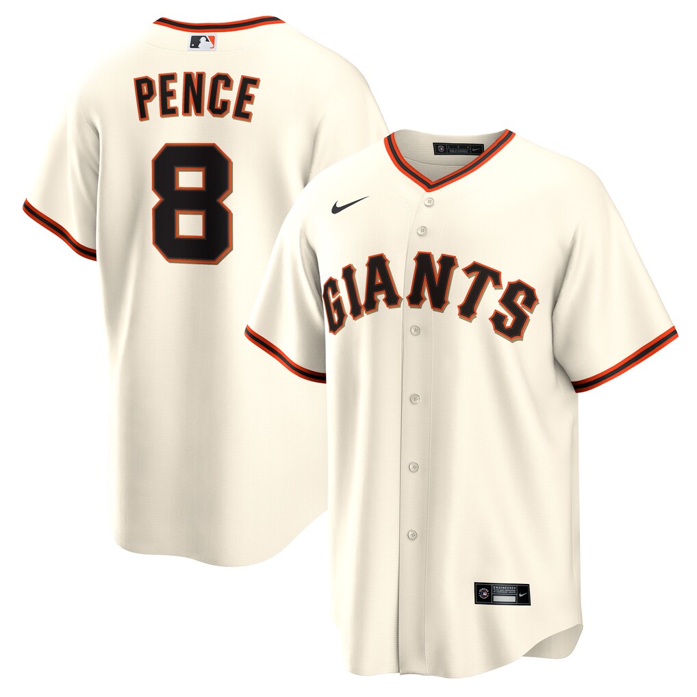 Men's San Francisco Giants Hunter Pence Nike Cream Home Retired Player Replica Jersey