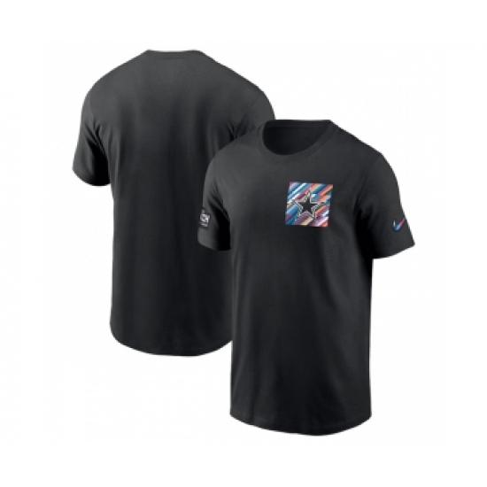 Men's Dallas Cowboys Black 2023 Crucial Catch Sideline Tri-Blend T-Shirt