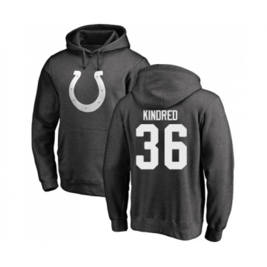 Football Indianapolis Colts #36 Derrick Kindred Ash One Color Pullover Hoodie