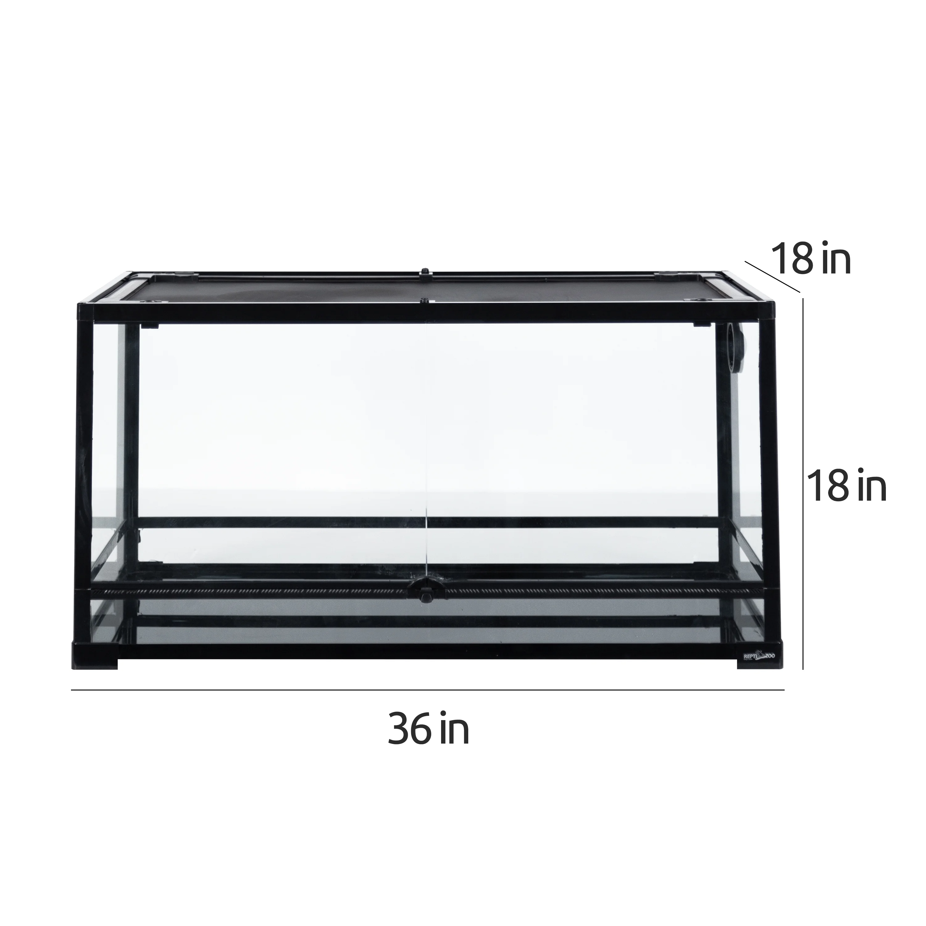 REPTI ZOO Glass Reptile Terrarium 50 Gallon, Front Opening Reptile Habitat Tank 36