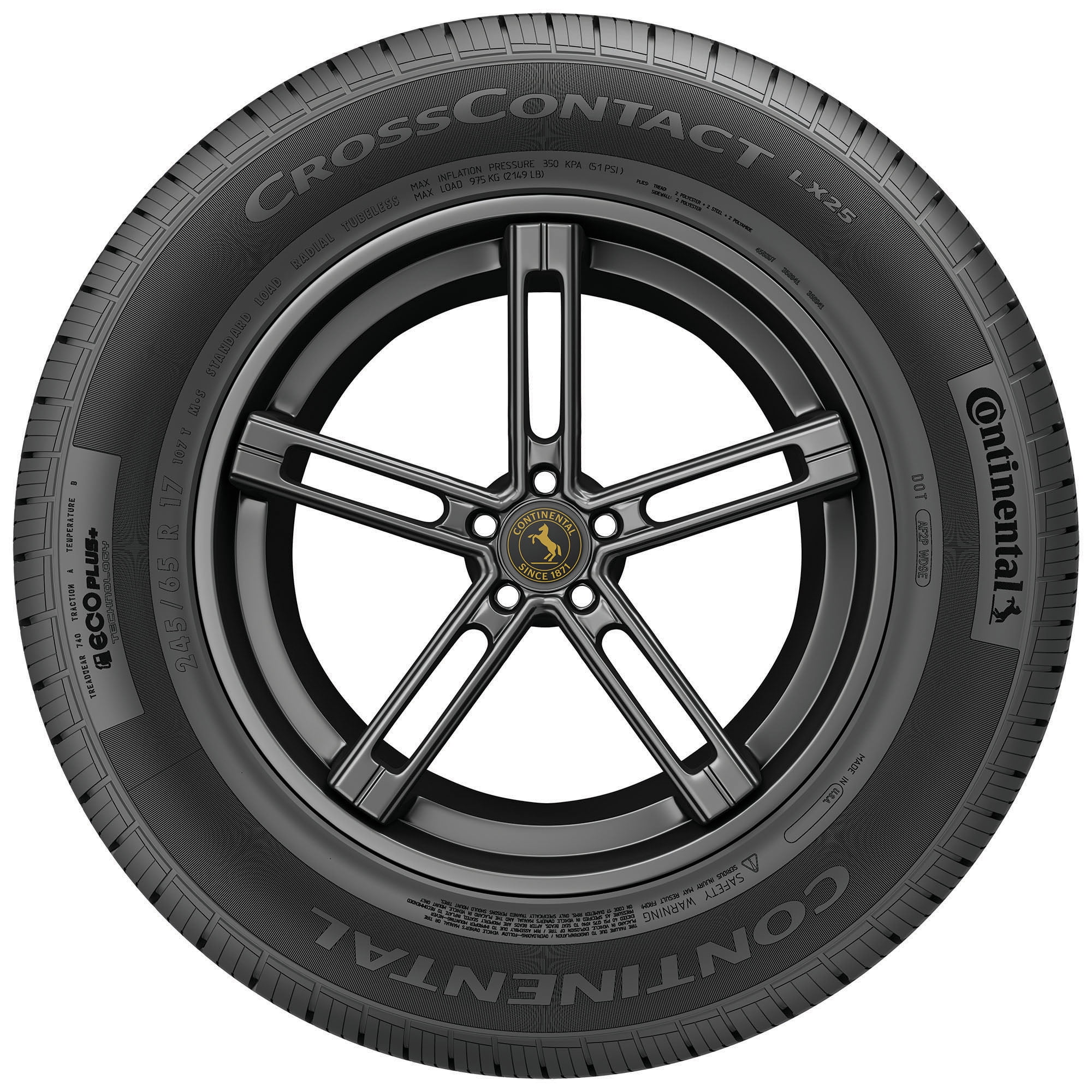 Continental CrossContact LX25 All Season 245/50R20 102H SUV/Crossover Tire