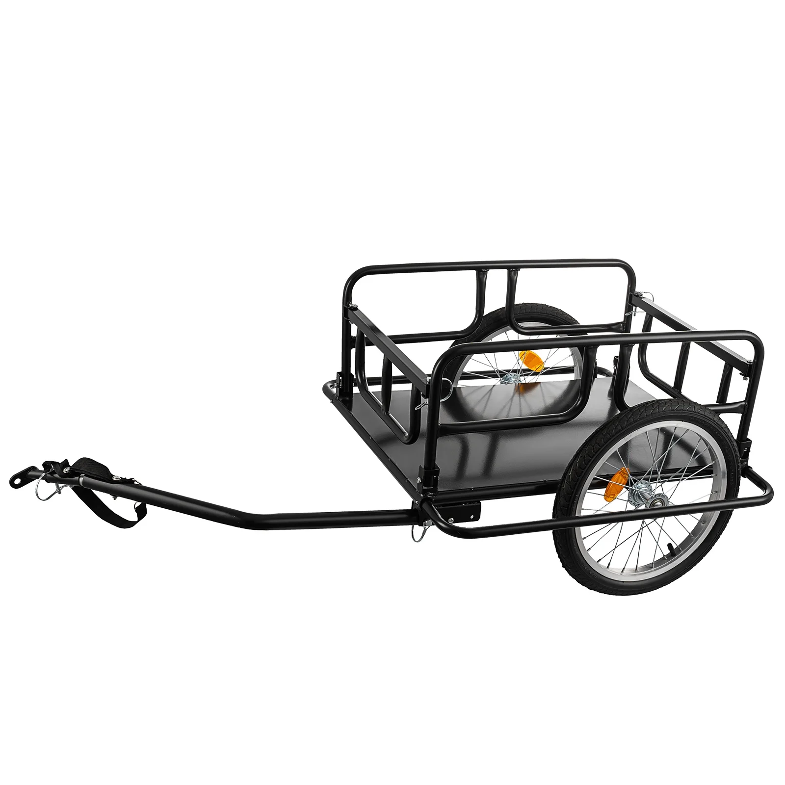 SHZOND Bike Cargo Trailer 120 LBS Weight Capacity Foldable Bicycle Trailer Cargo with 16'' Wheels for Shopping, Traveling and Carrying Stuff