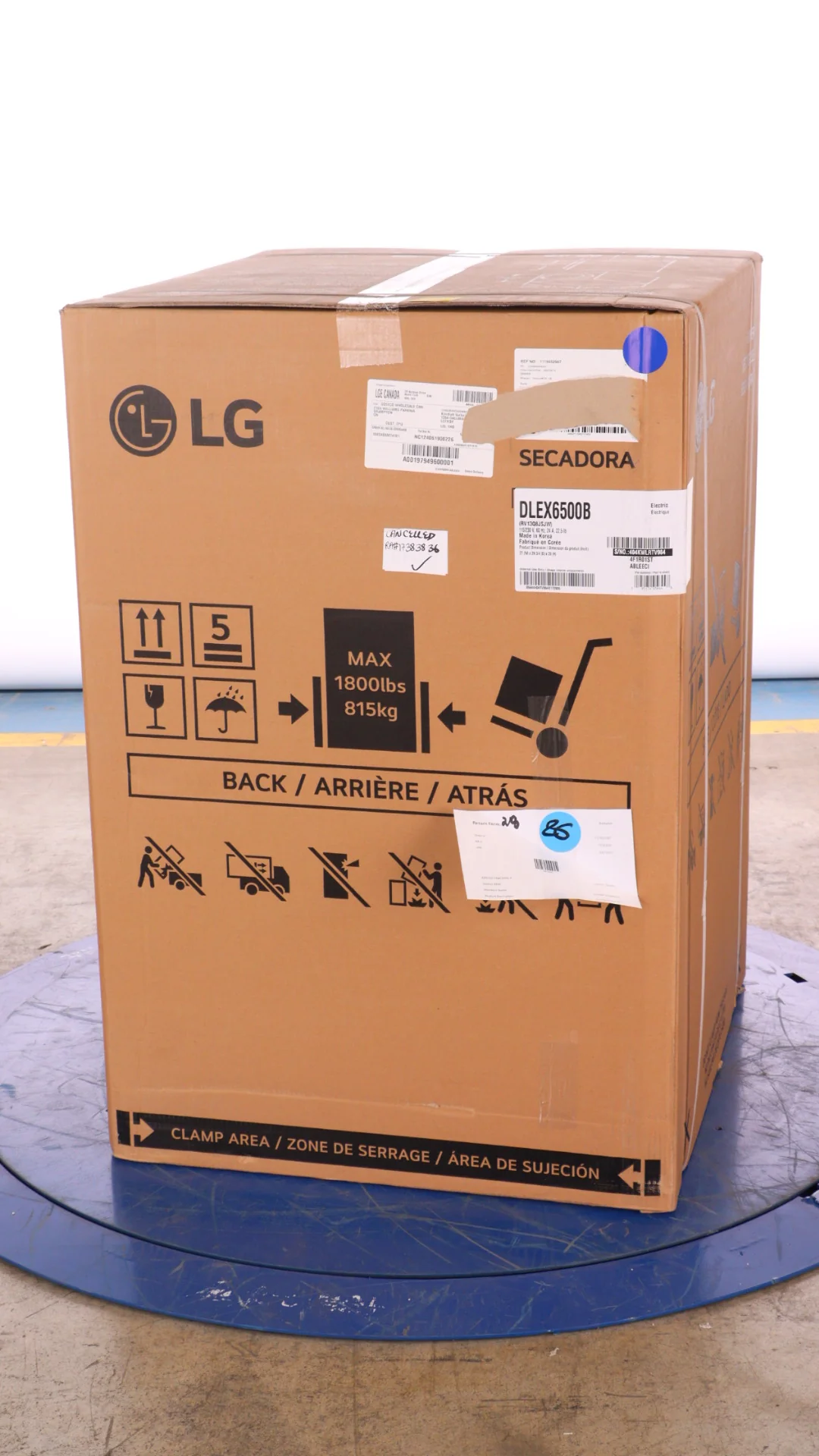 LG 7.4 CU FT BLACK STEEL ELECTRIC DRYER WITH TURBOSTEAM - DLEX6500B