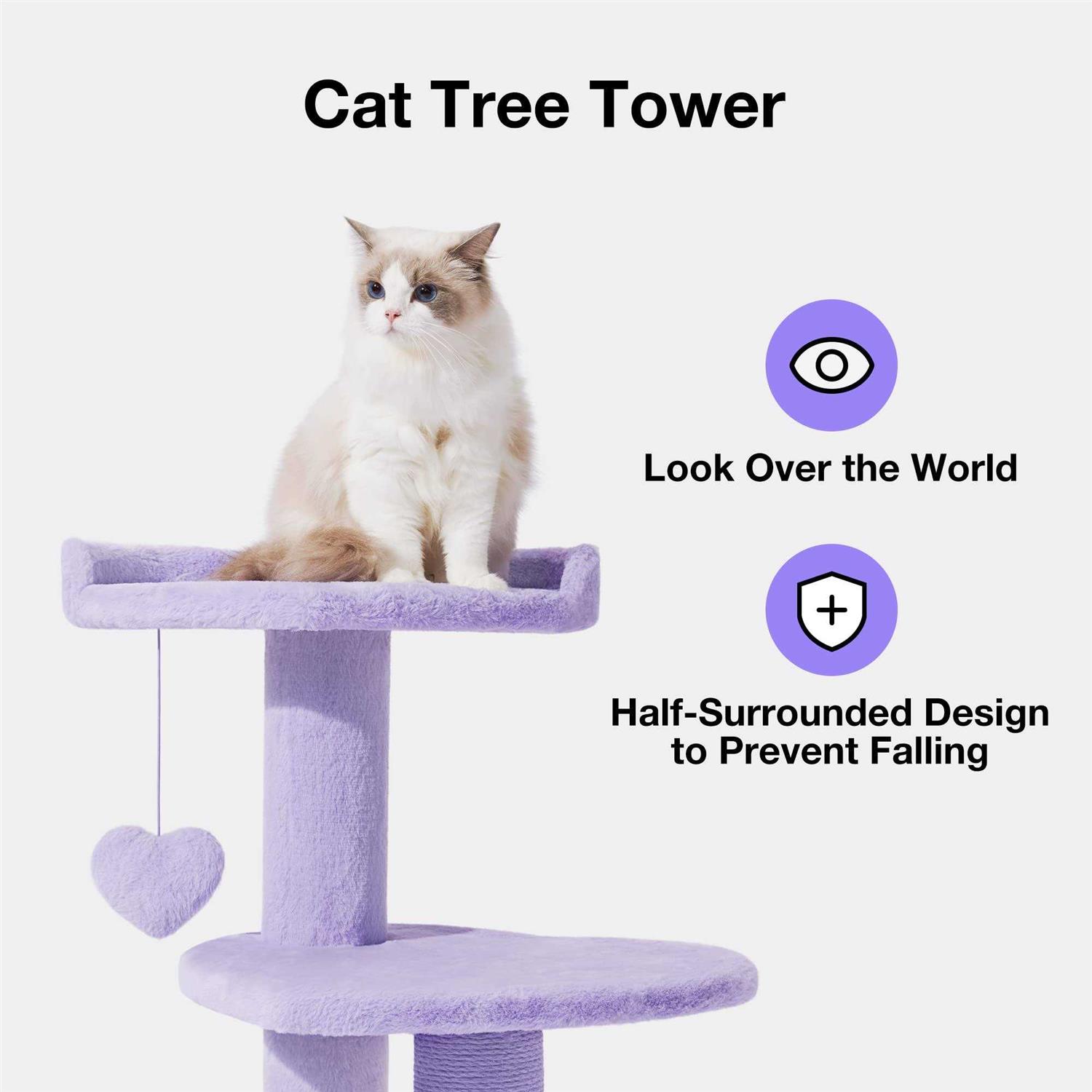 Heartpurrple Cat Climber Tree by Vetreska