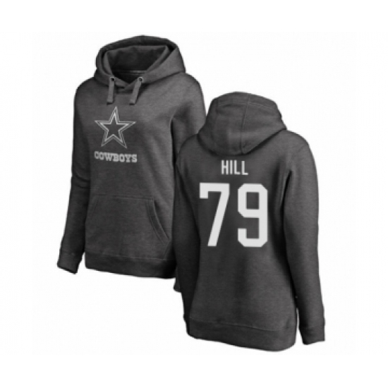 Football Women's Dallas Cowboys #79 Trysten Hill Ash One Color Pullover Hoodie