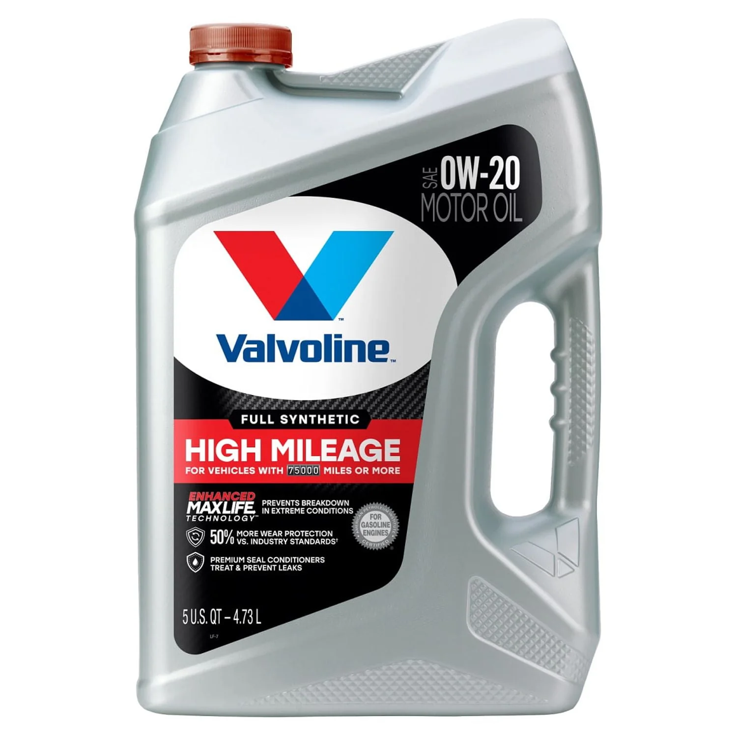 Valvoline Full Synthetic High Mileage MaxLife 0W-20 Motor Oil 5 QT