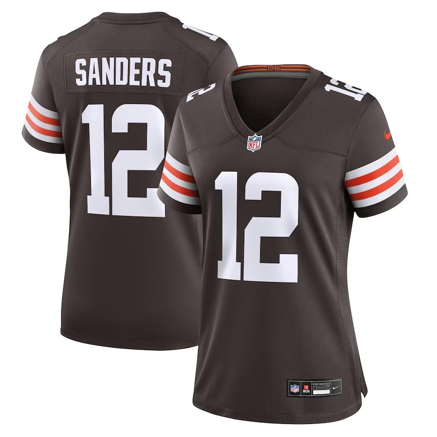 Women's Cleveland Browns Shedeur Sanders Nike Brown 2025 NFL Draft Game Jersey