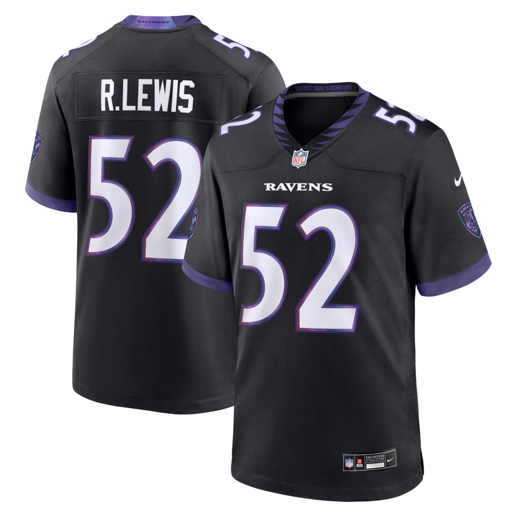 Men's Baltimore Ravens Ray Lewis Nike Black Alternate Retired Player Game Jersey