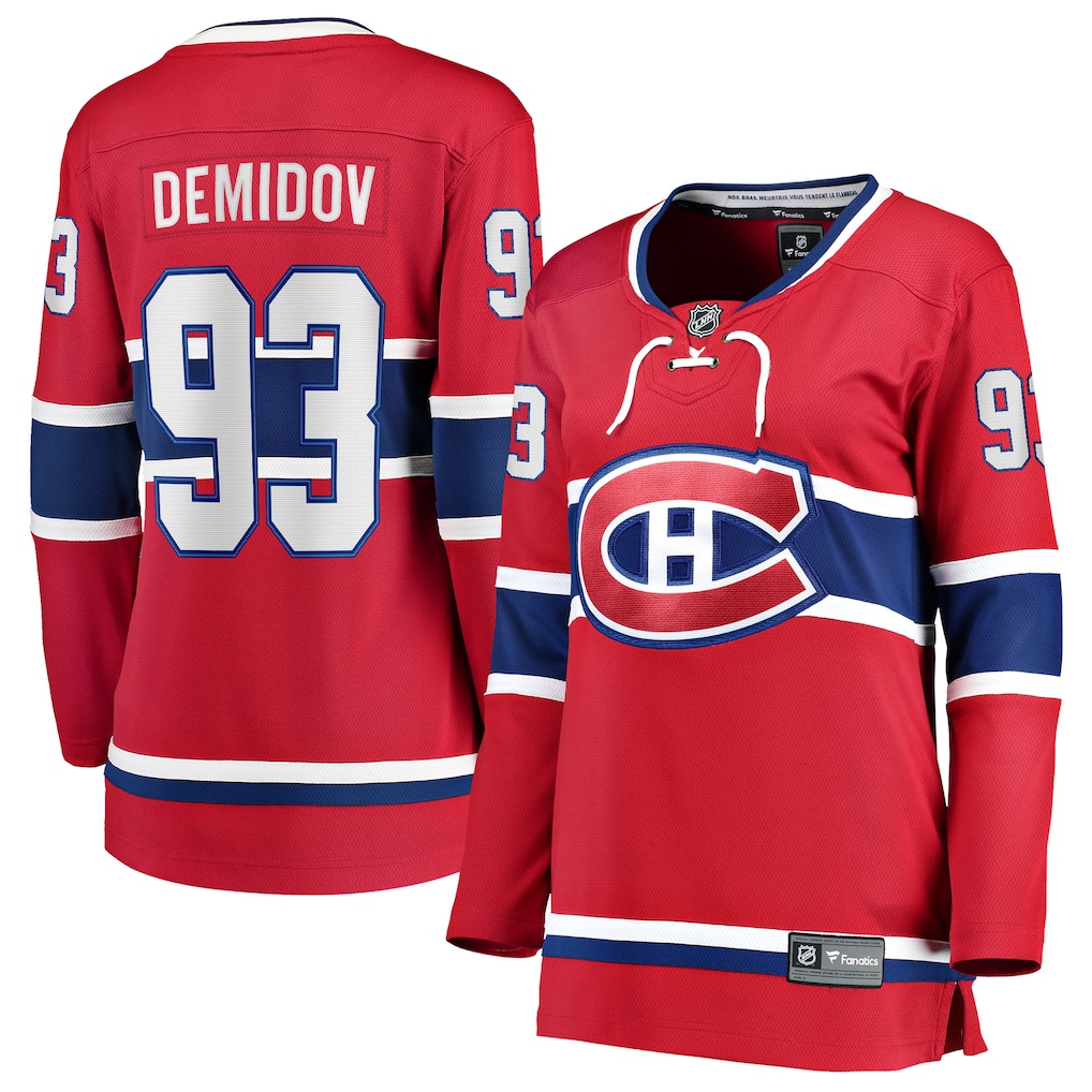 Women's Montreal Canadiens Ivan Demidov Fanatics Red Home Breakaway Player Jersey