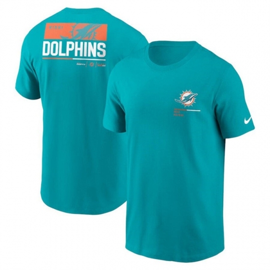 Men's Miami Dolphins Aqua Team Incline T Shirt