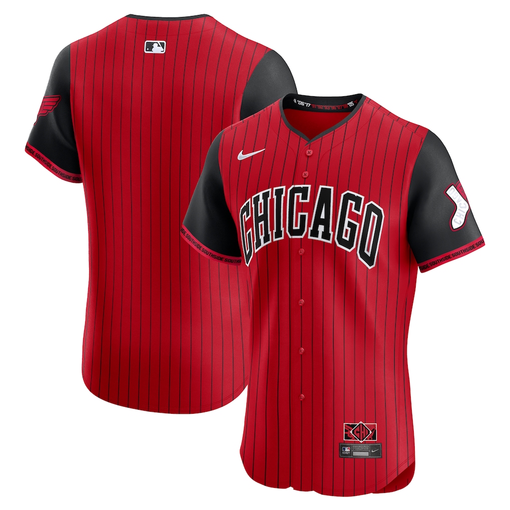 Men's Chicago White Sox Nike  Red/Black 2025 City Connect Elite Jersey