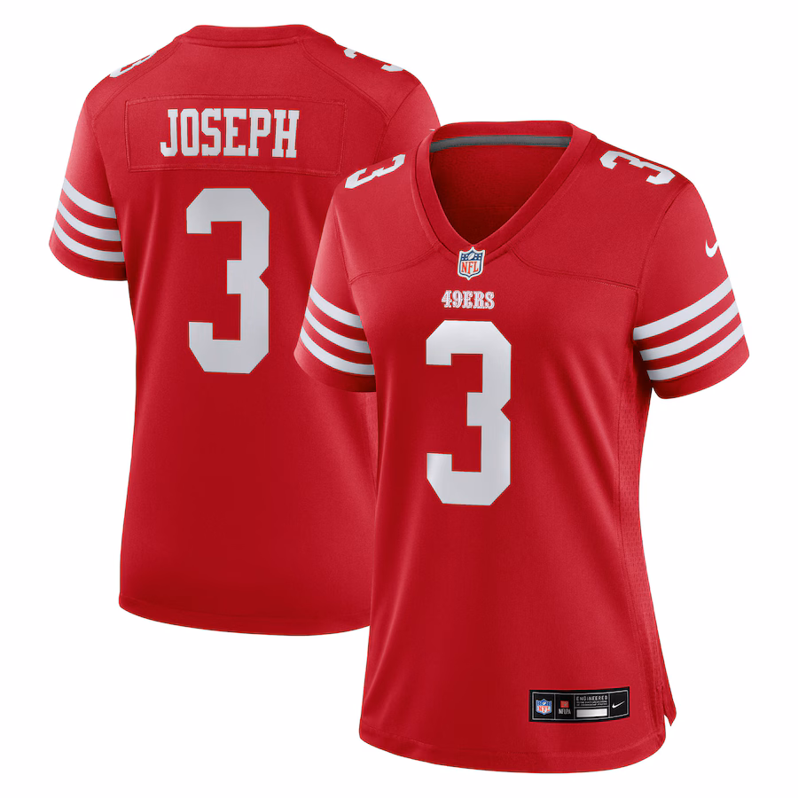 Women's San Francisco 49ers Greg Joseph Nike Scarlet Team Game Jersey