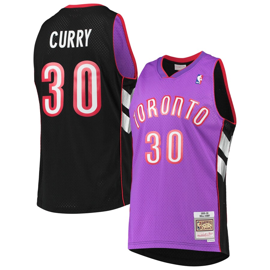 Men's Toronto Raptors Dell Curry Mitchell & Ness Purple 1999/00 Hardwood Classics Swingman Jersey
