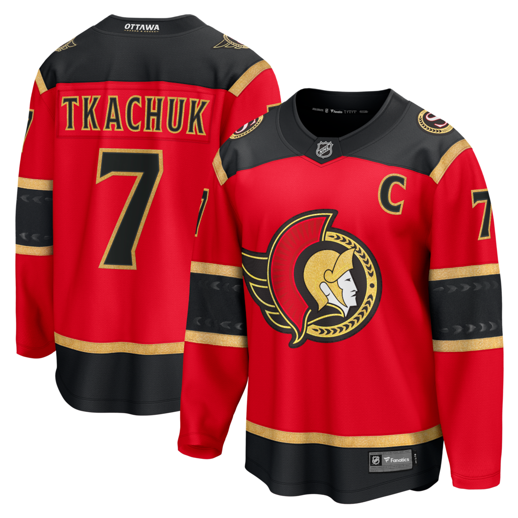 Men's Ottawa Senators Brady Tkachuk Fanatics Red Alternate Breakaway Jersey
