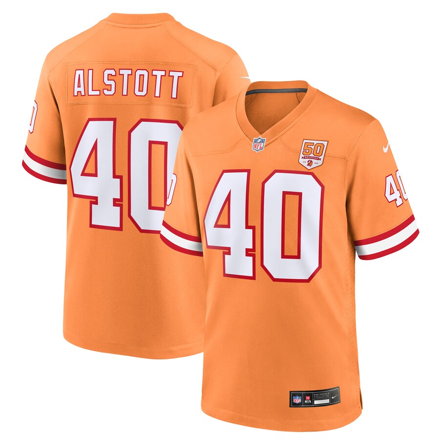 Men's Tampa Bay Buccaneers Mike Alstott Nike Creamsicle 50th Season Game Jersey