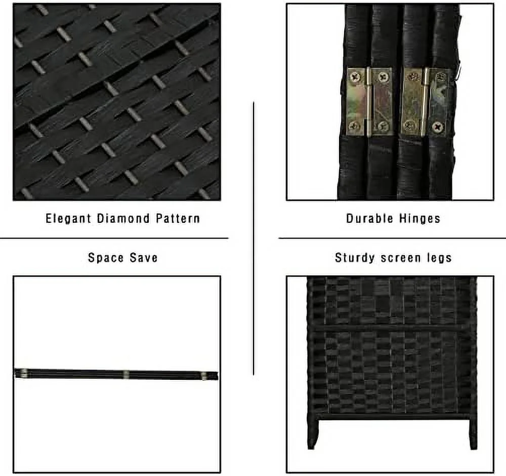 HBLUKDL 6 Panel Wood Room Divider Louvered Privacy Screen 5.6FT Tall Foldable Separator for Bedroom  Freestanding Home Office Partation Divider Screens  Brown - Curated Treasures Market