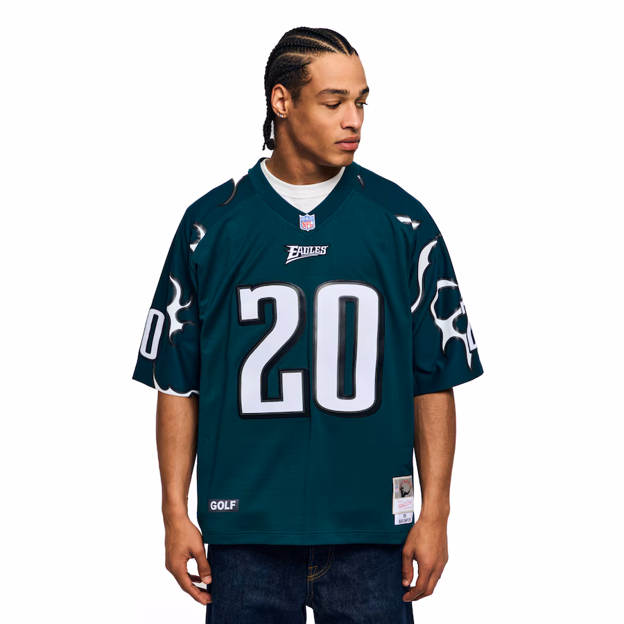 Unisex Philadelphia Eagles Brian Dawkins Mitchell & Ness x Golf Wang Midnight Green 1996 Legacy Fashion Jersey