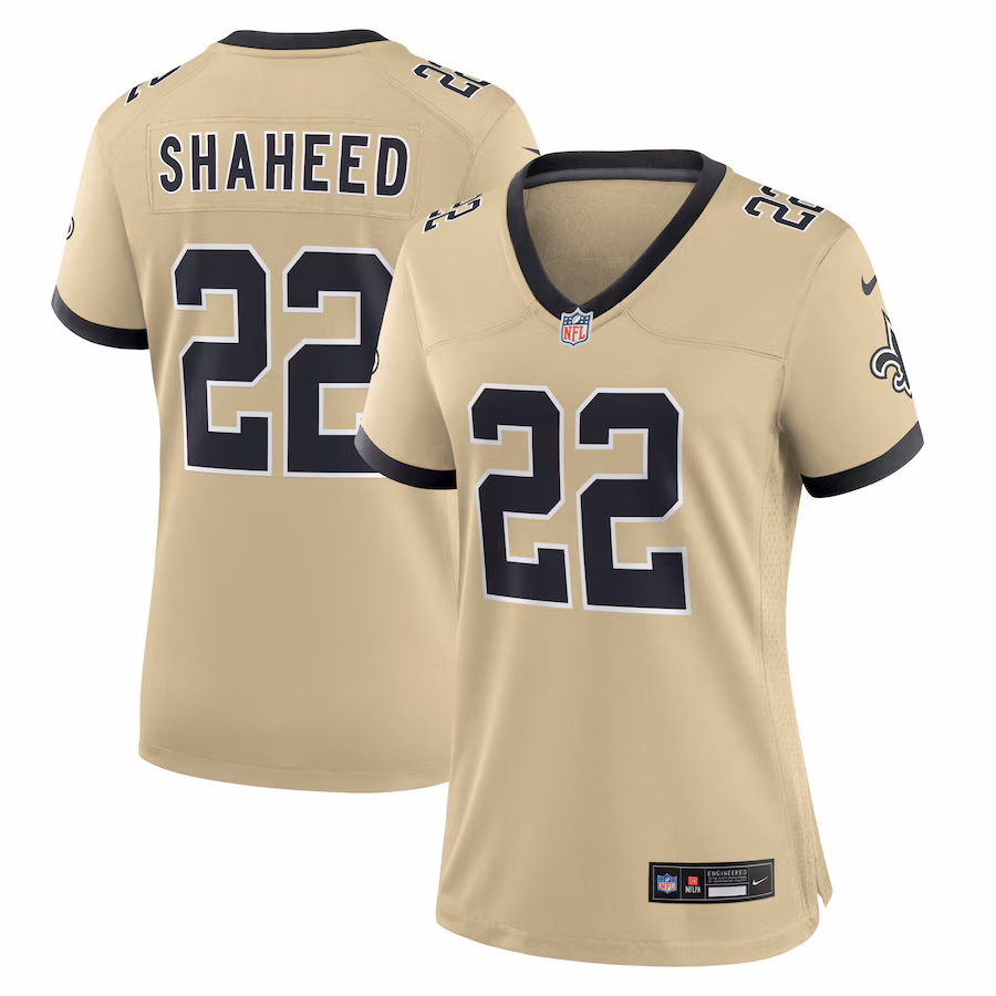 Women's New Orleans Saints Rashid Shaheed Nike Gold Alternate Game Player Jersey