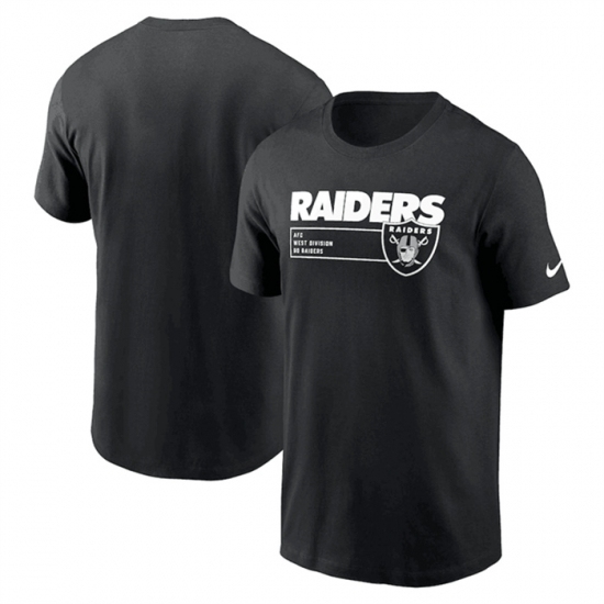 Men's Las Vegas Raiders Black Division Essential T Shirt