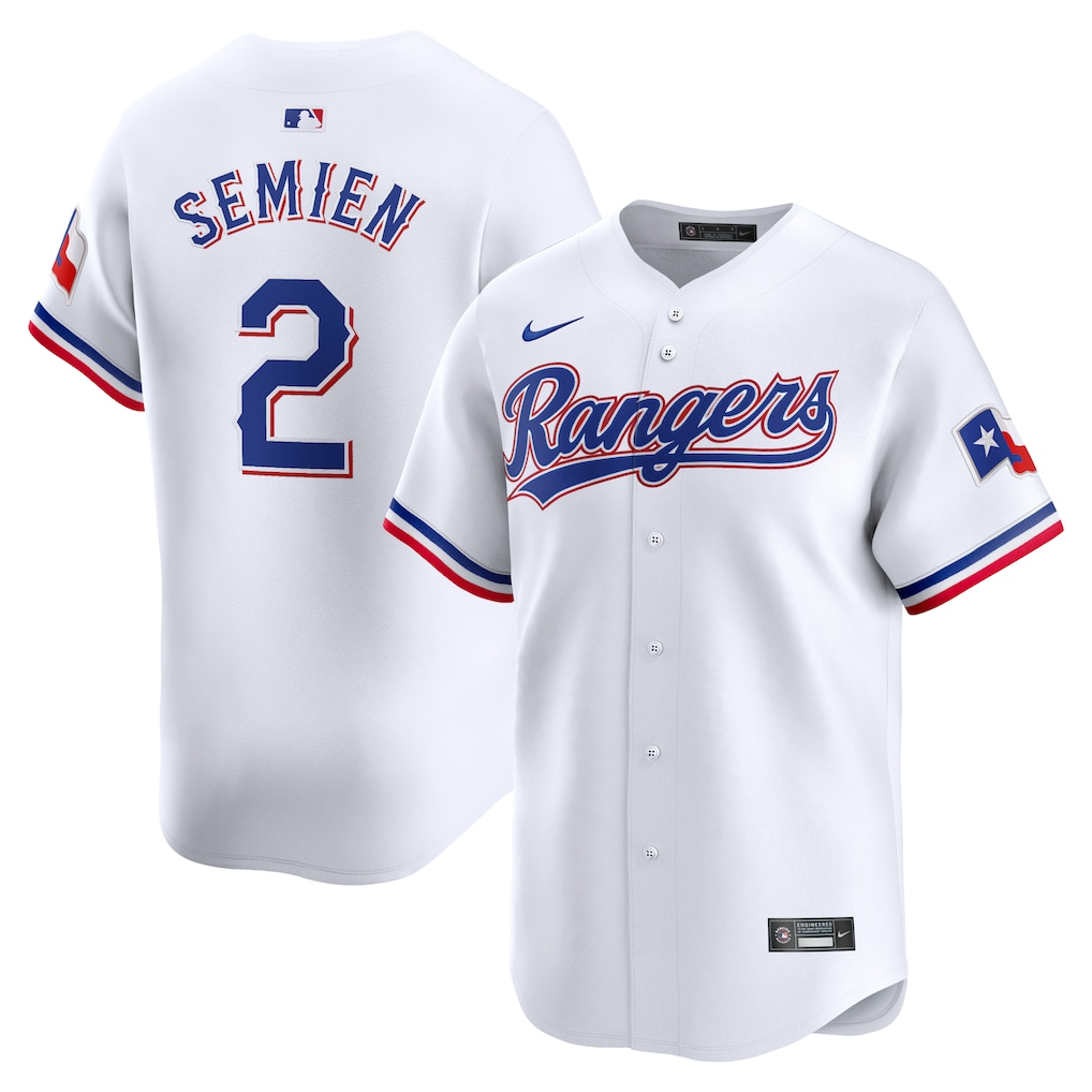 Men's Texas Rangers Marcus Semien Nike White Home Limited Player Jersey