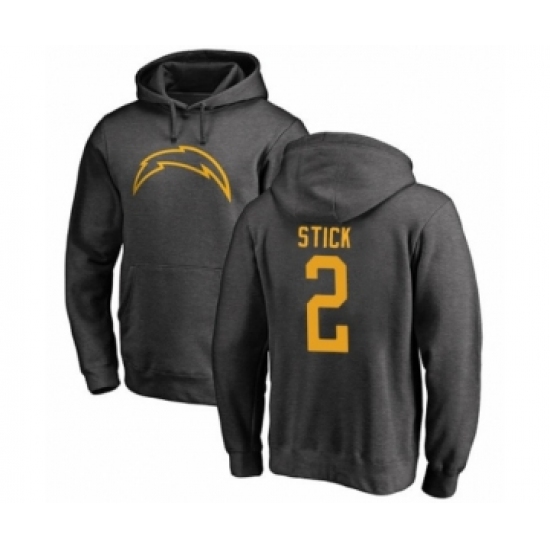 Football Los Angeles Chargers #2 Easton Stick Ash One Color Pullover Hoodie